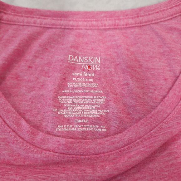 Danskin Now Pink Semi-Fitted Active Top Women’s XL 16-18 - Picture 5 of 9
